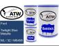 Preview: Ford, Twilight Blue Metallic, ML / 32 / M6458: 500ml Lackdose + 500ml Klarlack + 250ml Härter - Set, von ATW Autoteile West.